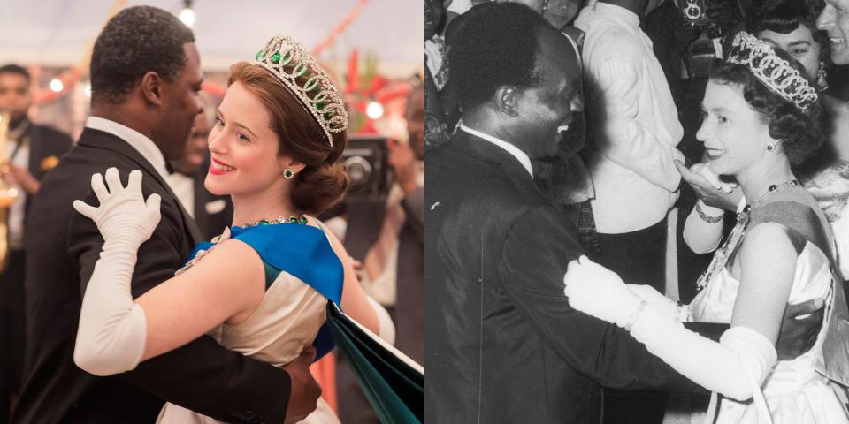 <p> Now that season 4 of <em>The Crown</em> on Netflix is upon us faster than you can say Megxit, let’s take a sec to appreciate the cast compared to their real-life counterparts. The last few seasons have given us loads of new actors, like Olivia Colman taking over the role of Queen Elizabeth following Claire Foy's season 1 and 2 performances. We also now have Helena Bonham Carter as Princess Margaret taking over for Vanessa Kirby, Tobias Menzies taking over Matt Smith’s role of Prince Philip, and the introduction of Emma Corrin as Princess Diana and Gillian Anderson as Margaret Thatcher. And with all these exciting changes, and as an excuse to look at all your fave characters, let’s see what 54 actors from <em>The Crown</em> look like next to the real people they portray.</p>