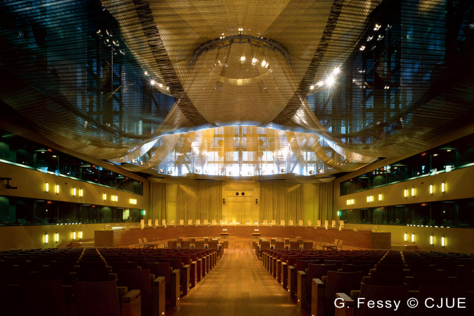 The main court room of the ECJ in Luxembourg (ECJ)