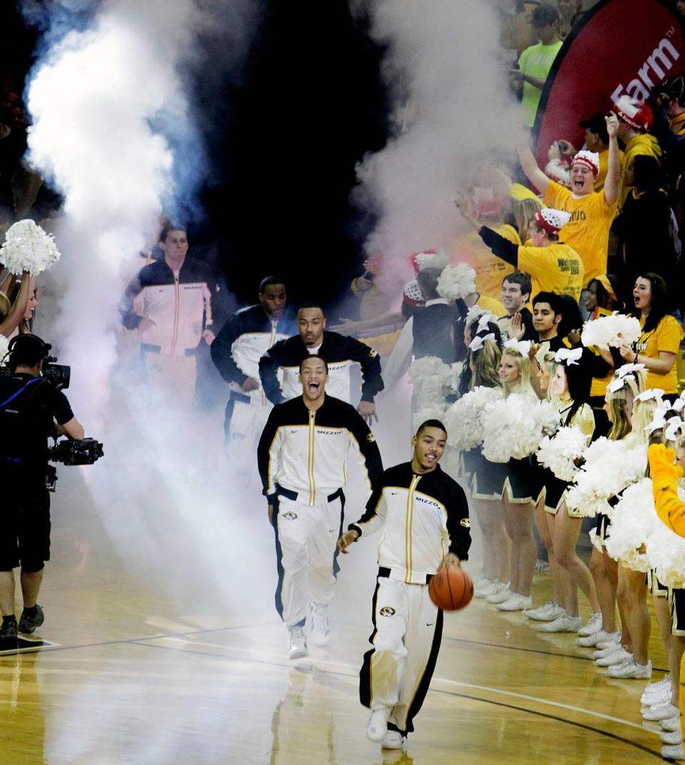 Phil Pressey led the Tigers onto the Mizzou Arena floor during ESPN College GameDay festivities on Feb. 4, 2012 before Missouri played rival Kansas.