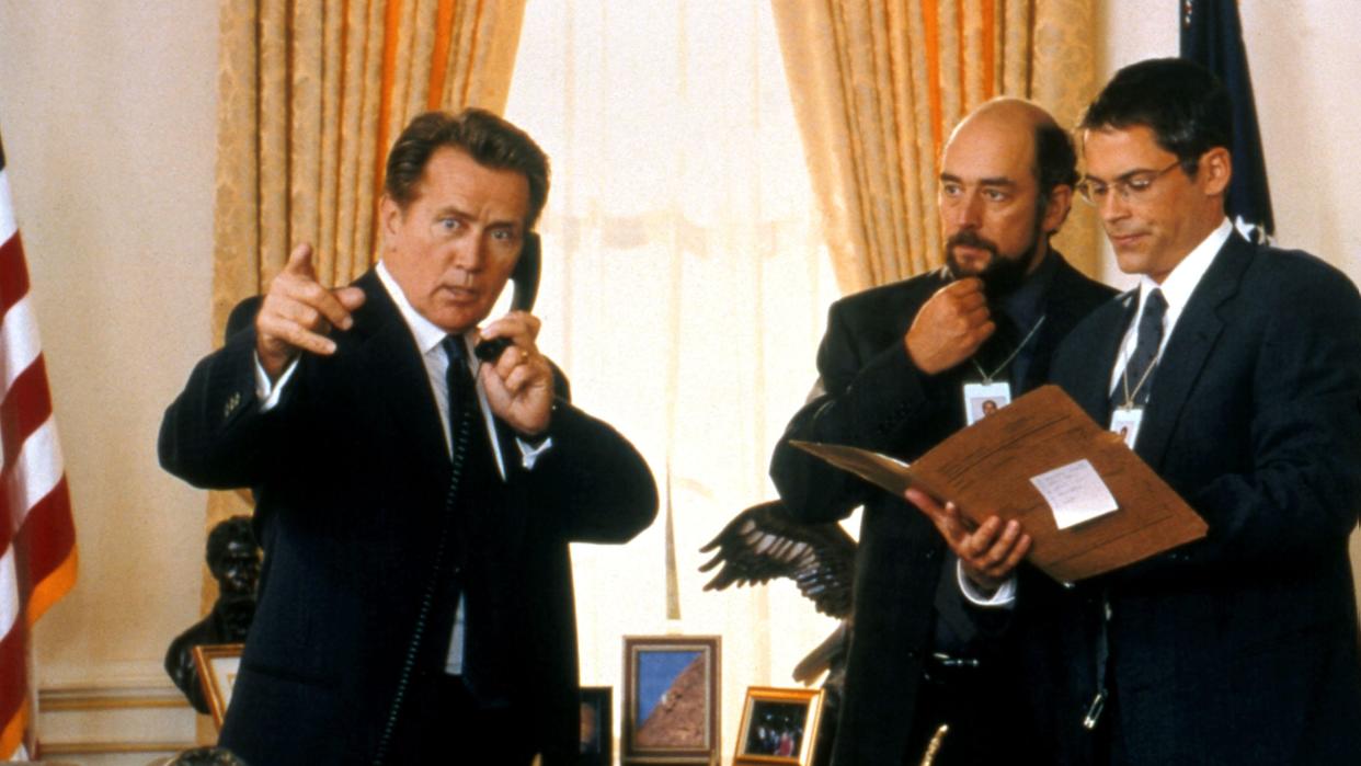  Martin Sheen, Richard Schiff and Rob Lowe in The West Wing. 