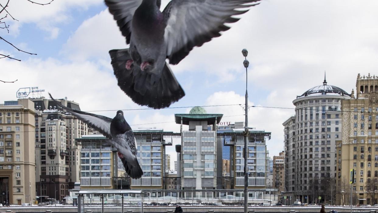 Britische Botschaft neben dem russischen Außenministerium in Moskau. Russland weist im Streit mit Großbritannien um den Giftanschlag auf den Ex-Spion Sergej Skripal 23 britische Diplomaten aus. Foto: Pavel Golovkin