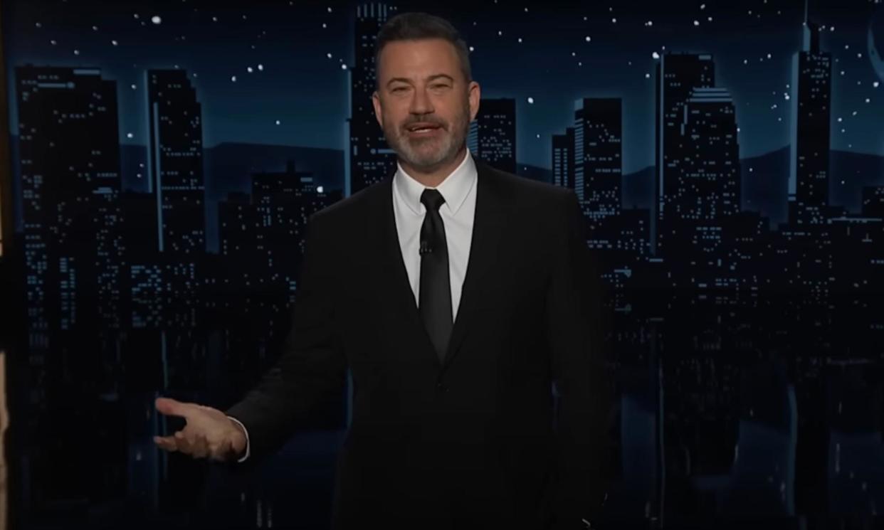 <span>Jimmy Kimmel on Maga world conspiracy theories about Taylor Swift attending the Super Bowl: ‘They learned the word “op” and they’re using it a lot.’</span><span>Photograph: YouTube</span>