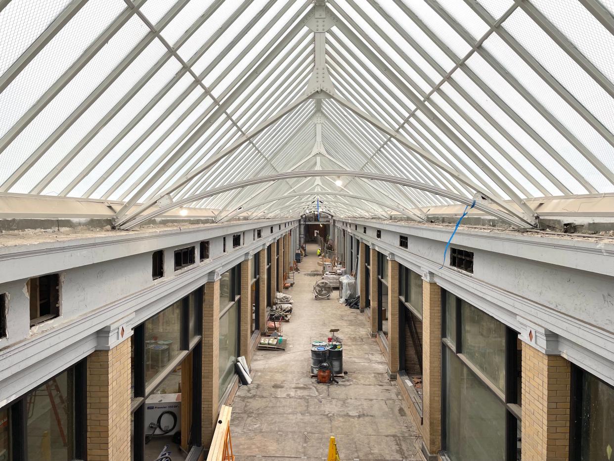 The Arcade boasts a new glass roof as part of its restoration.