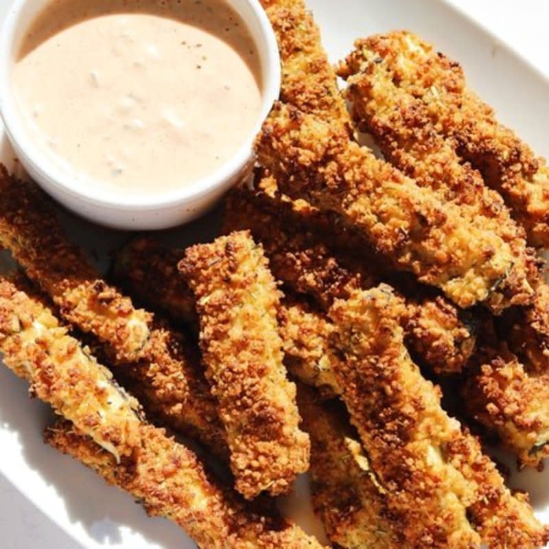 <p>Grilled Cheese Social</p><p>Eggplant fries are crispy and crunchy, but not as heavy or carb-packed as regular potato fries. They’re also gluten-free, keto-friendly and made with 100 percent real cheese and spices.</p><p><strong>Get the recipe: <a href="https://parade.com/1328695/kelli-acciardo/tiktok-eggplant-fries-with-spicy-remoulade/" rel="nofollow noopener" target="_blank" data-ylk="slk:Eggplant Fries with Spicy Remoulade;elm:context_link;itc:0;sec:content-canvas" class="link rapid-noclick-resp">Eggplant Fries with Spicy Remoulade</a></strong></p><p><strong>Related: <a href="https://parade.com/1065661/kristamarshall/best-summer-eggplant-recipes/" rel="nofollow noopener" target="_blank" data-ylk="slk:40 Excellent Eggplant Recipes;elm:context_link;itc:0;sec:content-canvas" class="link rapid-noclick-resp">40 Excellent Eggplant Recipes</a></strong></p>