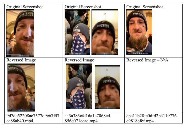 Facebook provided the federal government with images from Chris Spencer's livestream as part of a search warrant return. (Photo: FBI)