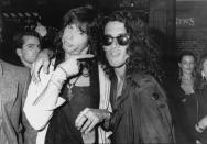 <p>Steven Tyler and Stephen Pearcy of Ratt at the 1987 MTV Awards.</p>