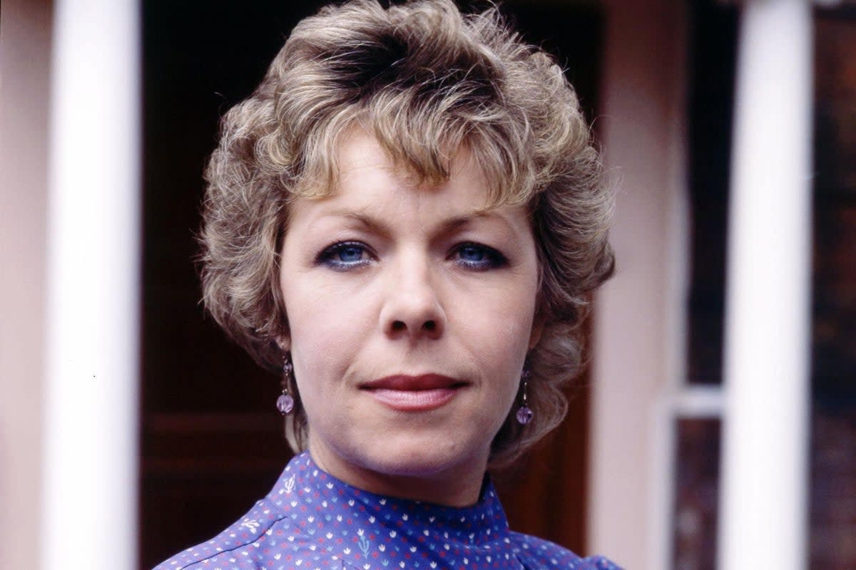 Gwyneth Powell as headmistress Bridget McClusky in series eight of Grange Hill (BBC/PA) (PA Media)