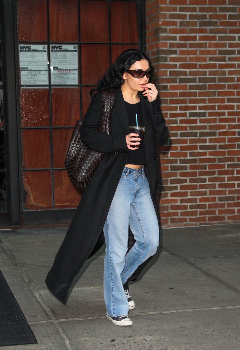 Charli XCX, Converse, sneakers, denim, New York, Bottega Veneta