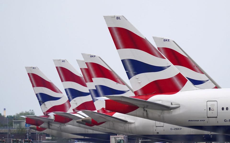 British Airways planes at Heathrow Airport. - Steve Parsons/PA