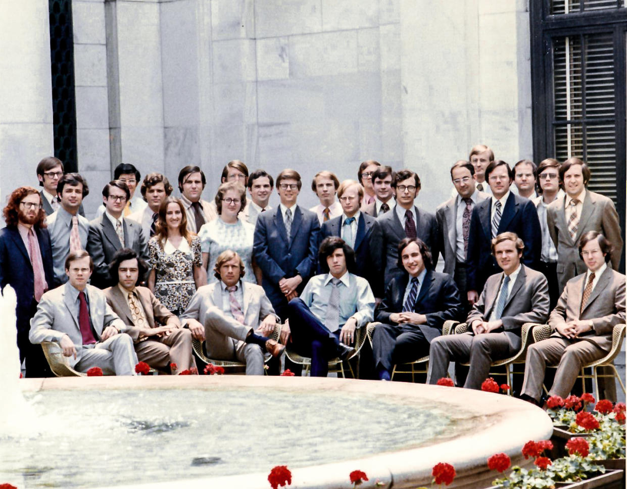 The Supreme Court clerks who served in the 1972-1973 session, in which the Roe v. Wade decision was handed down. (Courtesy Jim Ziglar)