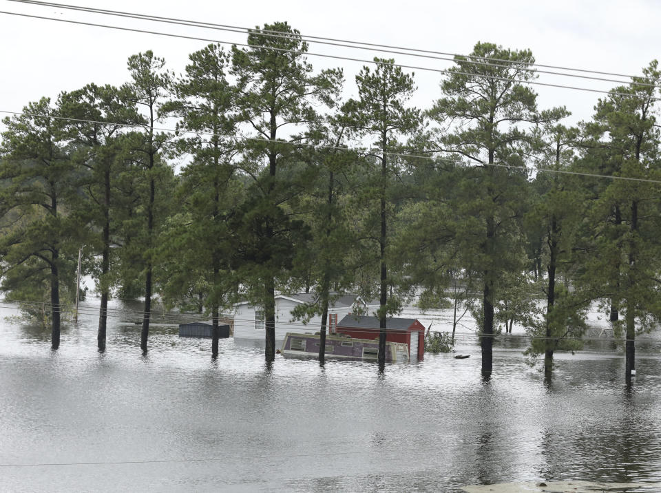 More flooding near Interstate Highway 95 in Lumberton.