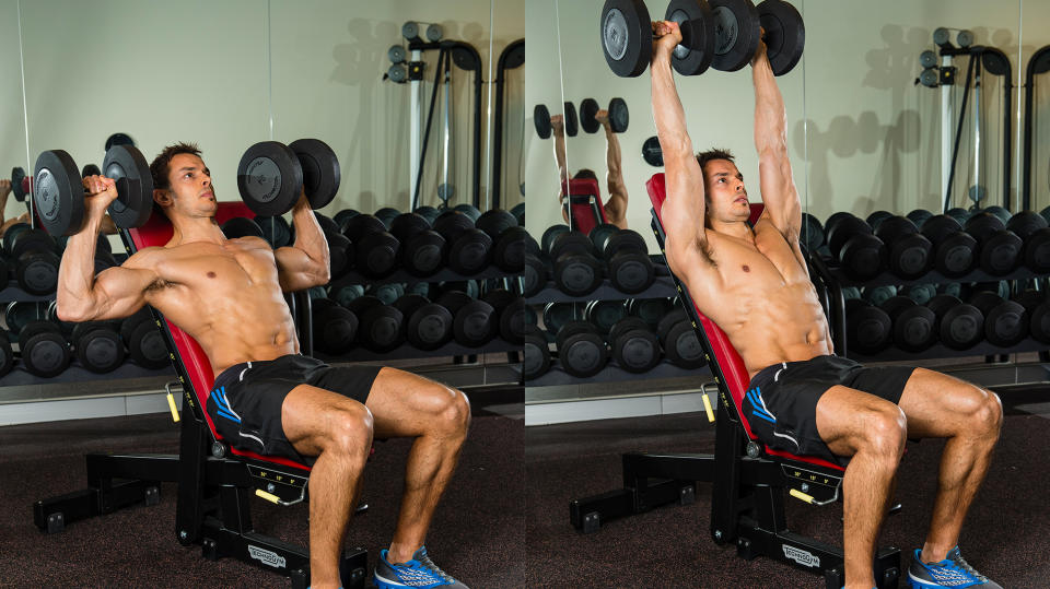 Incline dumbbell shoulder press