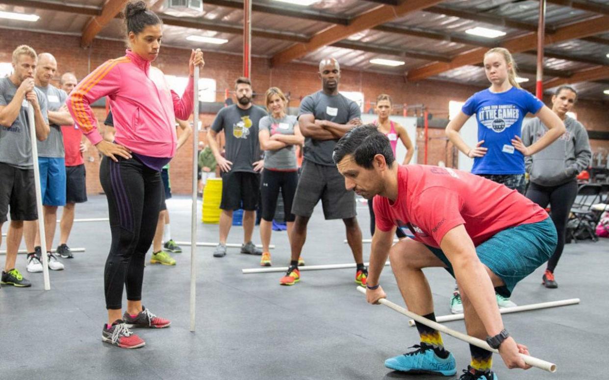 Man doing CrossFit exercise