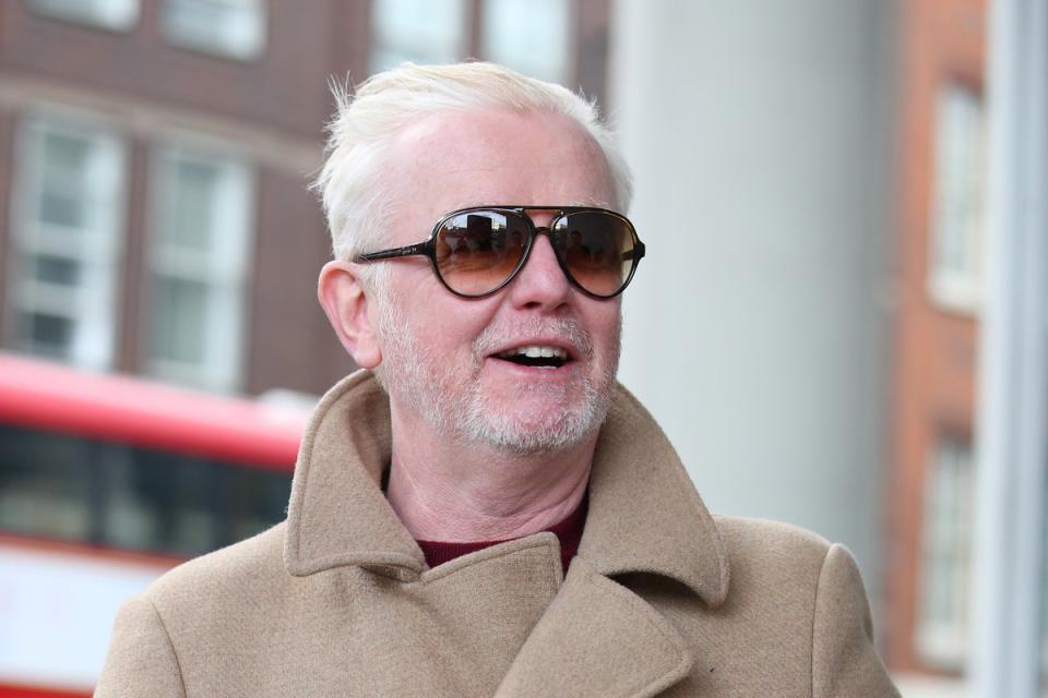 Chris Evans leaves the Virgin Radio studios in south London after his first breakfast show on the station in 2019 (PA)