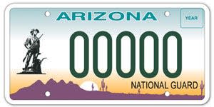 Arizona National Guard specialty license plate