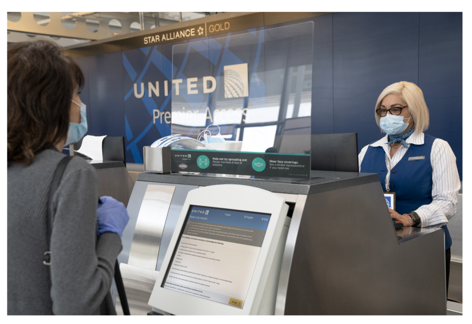 United Airlines passengers flying during the coronavirus pandemic must fill out a health assessment during online check-in, on its mobile app or at the airport.