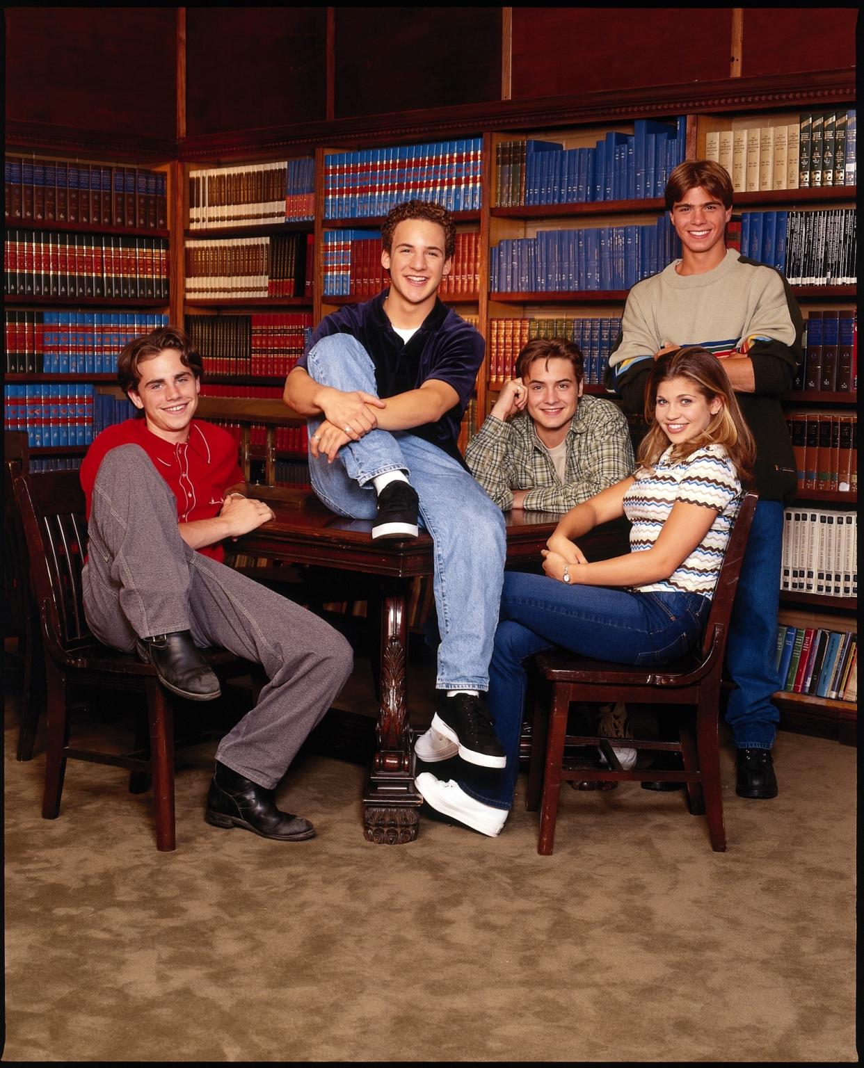 Rider Strong, Ben Savage, Will Friedle, Danielle Fishel and Matthew Lawrence on "Boy Meets World"