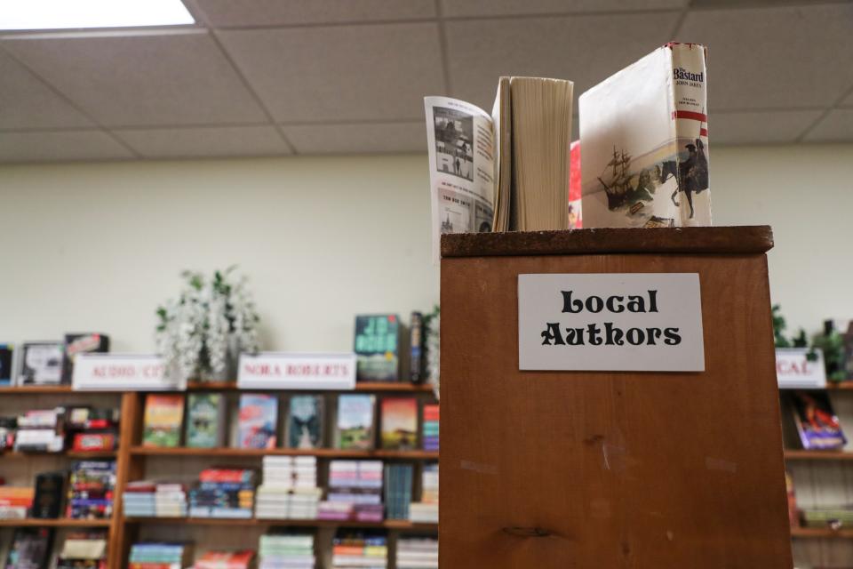 The section of books by local authors at The Book Rack used book store in La Quinta, Calif., June 16, 2022.