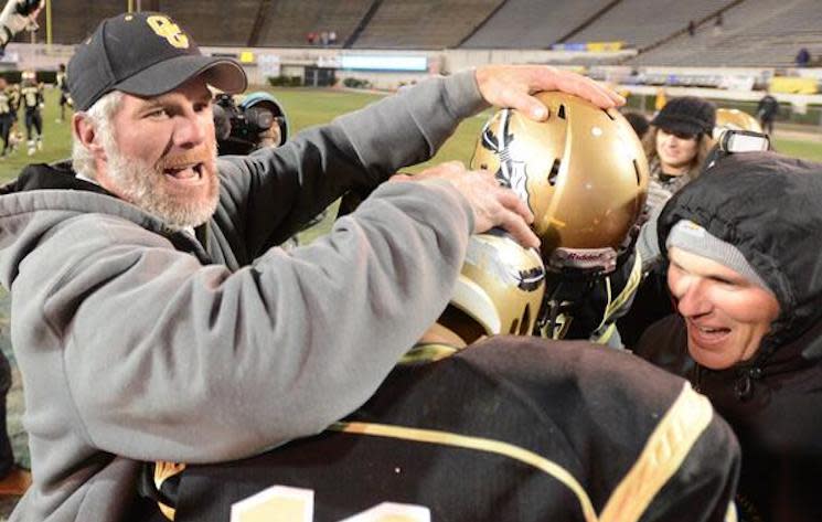 Brett Favre celebrates the first state title in Oak Grove history — Twitter