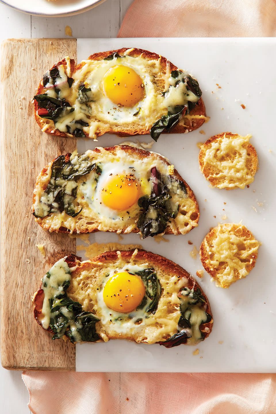 Chard and Gruyère Egg in a Hole