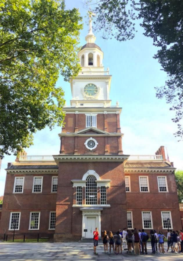 Independence Hall - the birth place of the US. Photo: Discover Philly Instagram