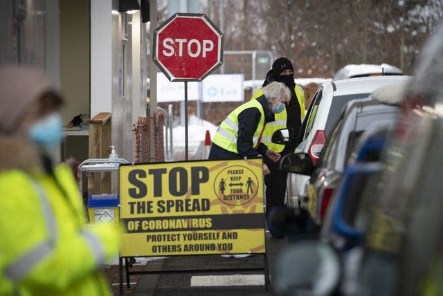 A drive-through Covid-19 vaccination centre