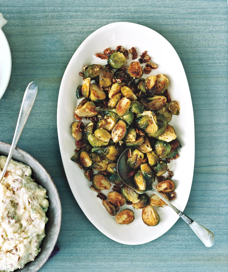 Roasted Brussels Sprouts With Pecans