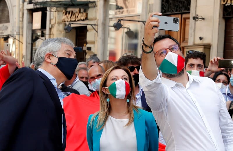 Protest against the government of Prime Minister Giuseppe Conte in Rome