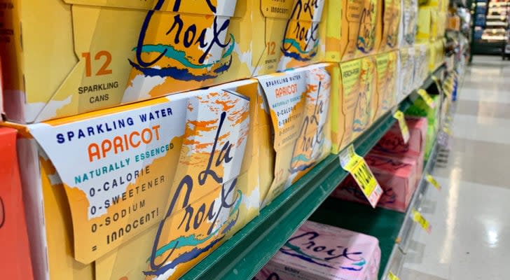 la croix branded drinks in a store