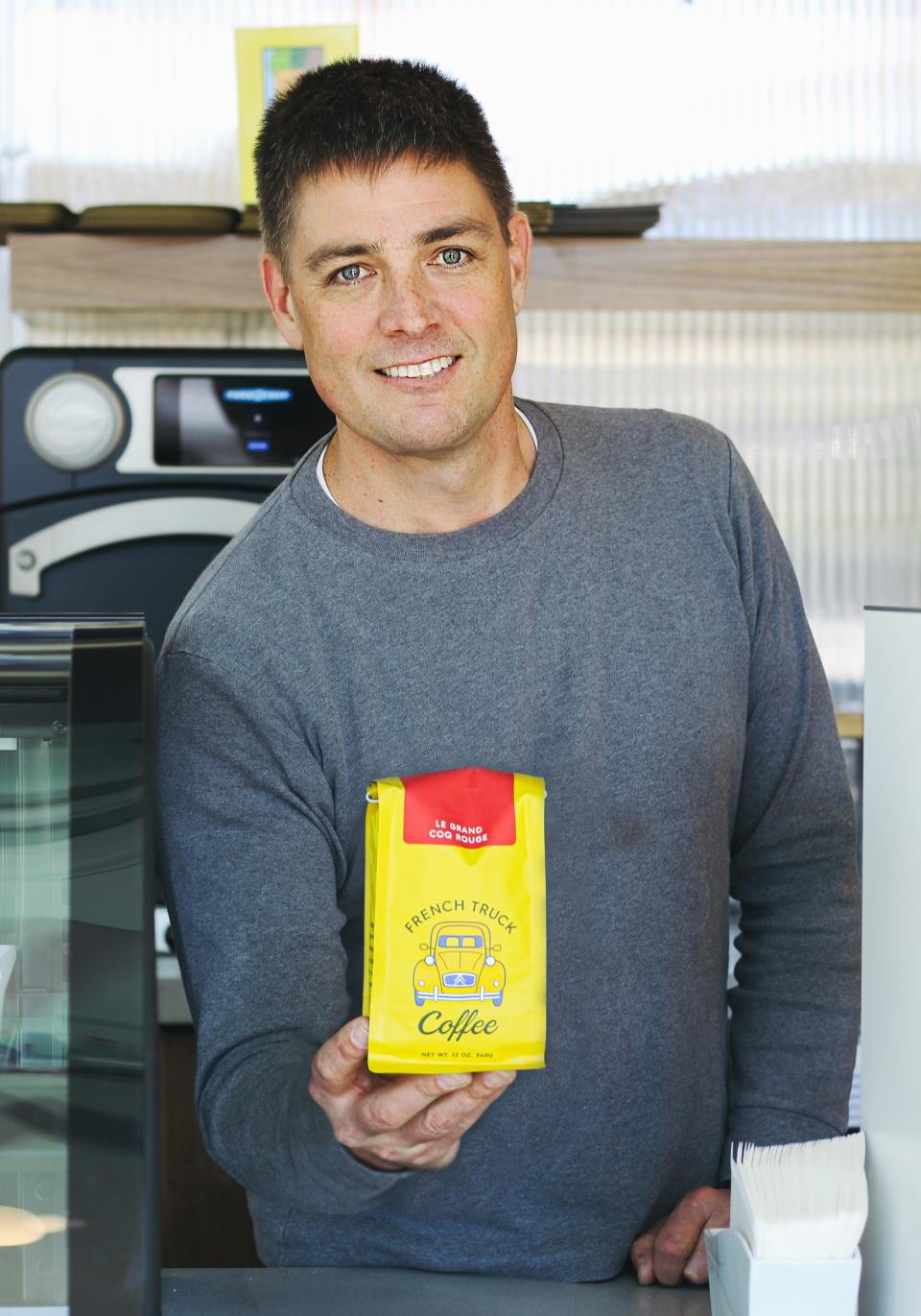 French Truck Coffee owner Geoffrey Meeker at his coffee shop at 732 Madison Ave. French Truck Coffee has three locations in the Memphis-area.