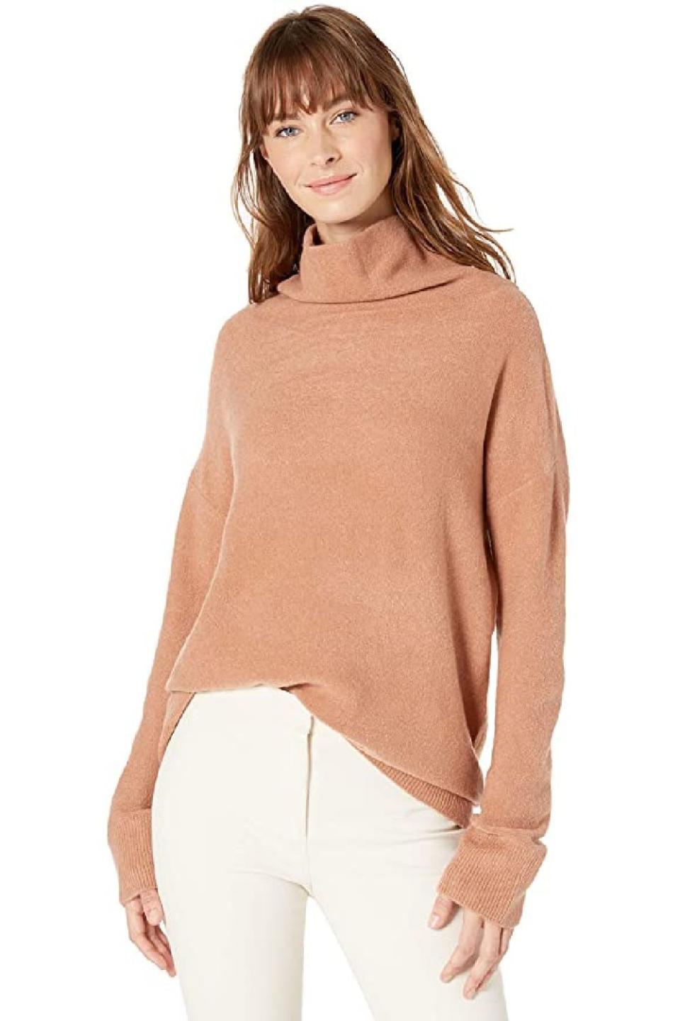 6) Boucle Turtleneck Oversized Sweater