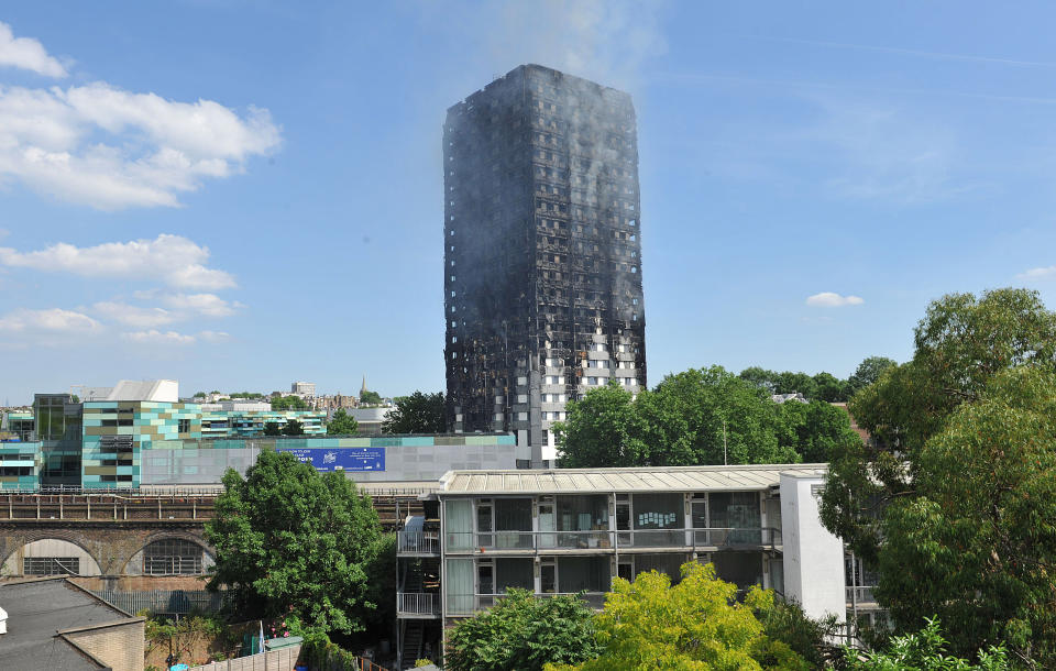 Cladding File photo dated14/06/17 of Grenfell Tower in west London. The Government has 