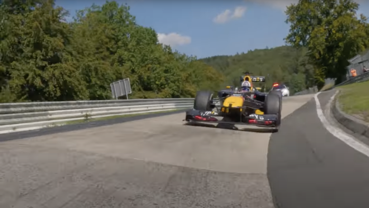 Watch Vettel Send His Red Bull F1 Around the Nürburgring