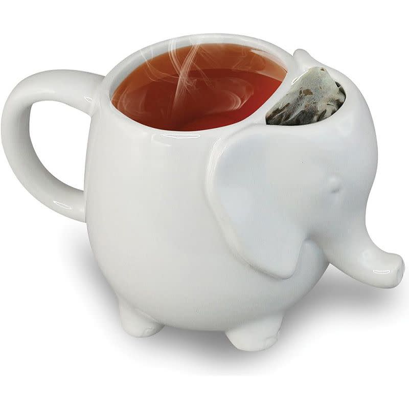 <p><a href="https://www.amazon.com/Volar-Ideas-15oz-Elephant-Tea/dp/B07116FYDN?tag=syn-yahoo-20&ascsubtag=%5Bartid%7C10054.g.12222340%5Bsrc%7Cyahoo-us" rel="nofollow noopener" target="_blank" data-ylk="slk:Shop Now;elm:context_link;itc:0;sec:content-canvas" class="link ">Shop Now</a></p><p>White Elephant Mug</p><p>amazon.com</p><p>$9.99</p>