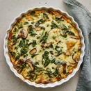 <p>This healthy vegetarian quiche recipe is as simple as it gets. It's a quiche without the fussy crust! It's filled with sweet wild mushrooms and savory Gruyère cheese. Enjoy it for breakfast or brunch, or serve it with a light salad for lunch.</p>