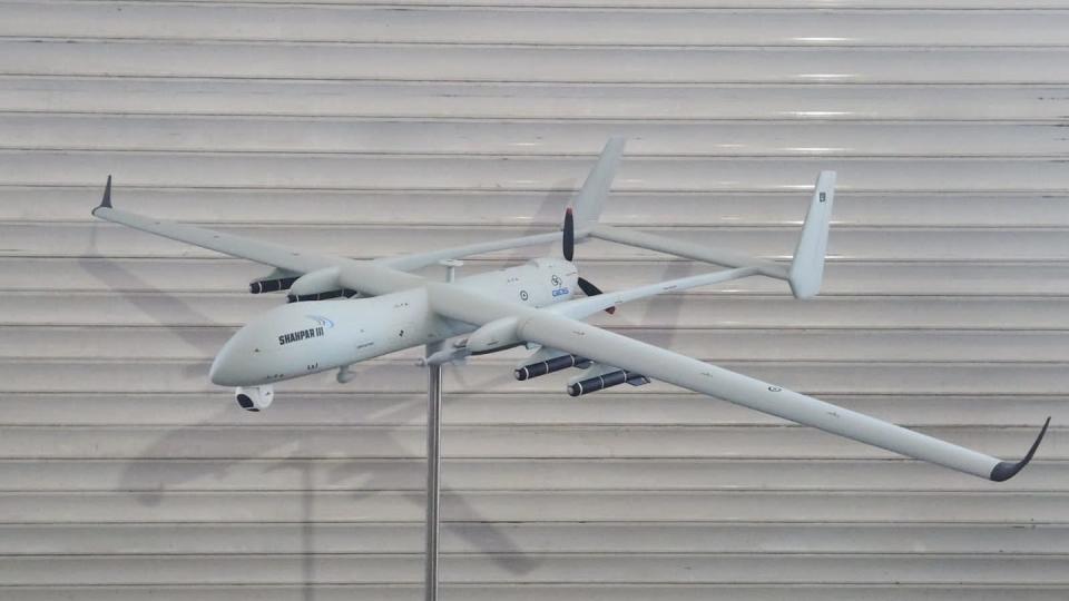 Shahpar III is medium-altitude, long-endurance combat drone. (Courtesy of Global Industrial and Defence Solutions)