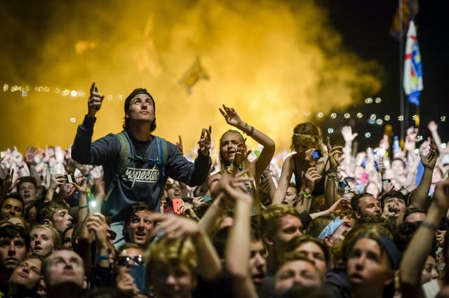 A crowd at Glastonbury