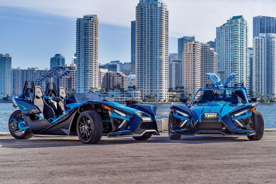 <p>The 2020 Polaris Slingshot may look like a toy, but it's not really priced like one. The base SL model starts at $26,499, and the more powerful R variant costs at least $30,999.</p>