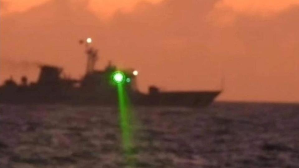 The Philippines has accused China of using a green, military-grade laser at sea that allegedly blinding some Philippine Coast Guard crew members. (Philippine Coast Guard)