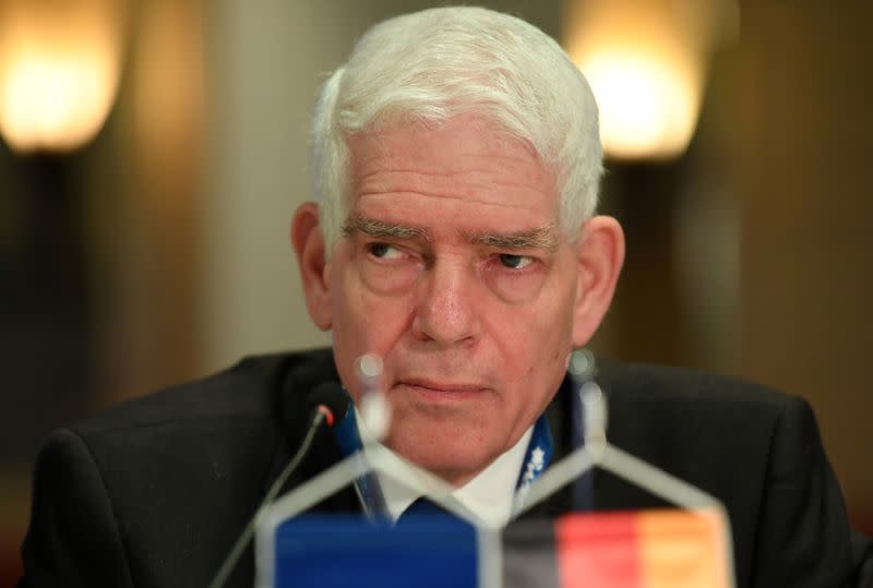 FILE PHOTO: Head of the Central Council of Jews in Germany Josef Schuster speaks during a news conference in Munich