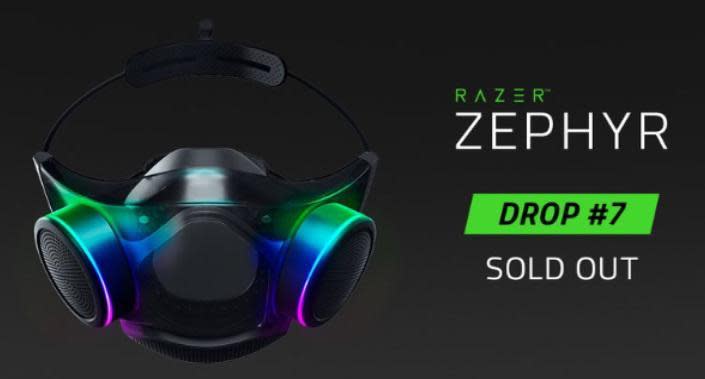 Advertisement featuring Razer's Zephyr mask. / Credit: Federal Trade Commission