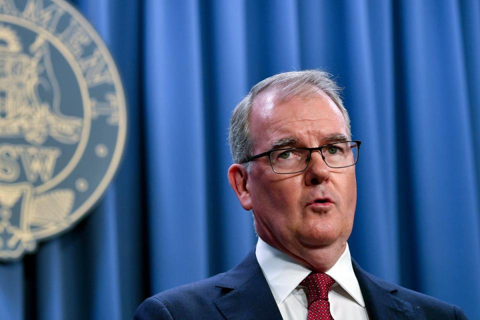 New South Wales Attorney General Michael Daley addressing a press conference in Sydney on Monday, June 5 (AP)