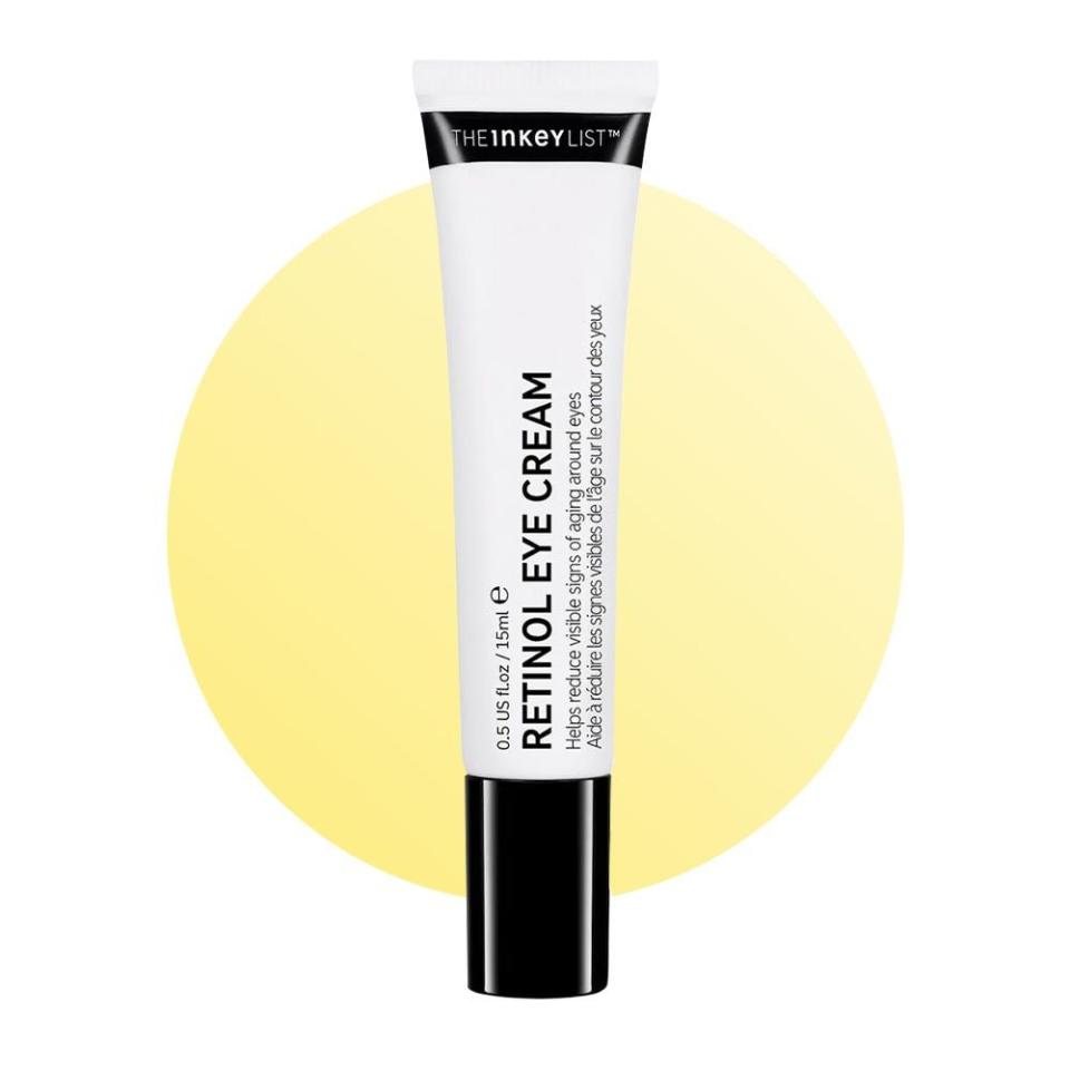 <p><a href="https://go.redirectingat.com?id=74968X1596630&url=https%3A%2F%2Fwww.sephora.com%2Fproduct%2Fthe-inkey-list-retinol-eye-cream-P455366&sref=https%3A%2F%2F" rel="nofollow noopener" target="_blank" data-ylk="slk:Shop Now;elm:context_link;itc:0;sec:content-canvas" class="link ">Shop Now</a></p><p>Retinol Eye Cream</p><p>sephora.com</p><p>$11.49</p>