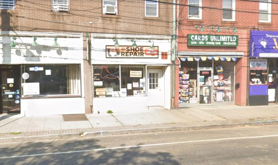 Federal prosecutors say Sal’s Shoe Repair in Merrick, NY, was actually a front for a gambling operation run by the mob. Google Street View