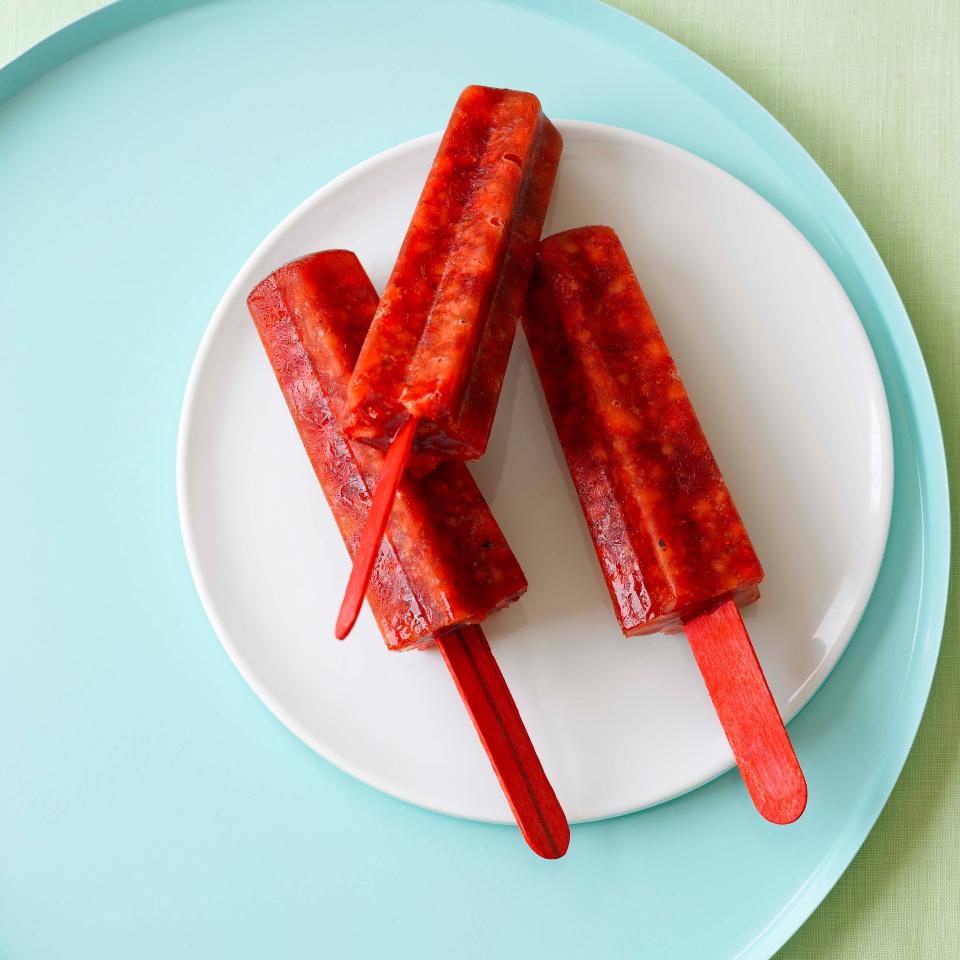 Balsamic-Strawberry Pops