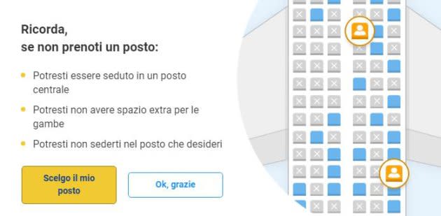 <p>Se non si sceglie nessuna opzione, Ryanair ricorda i disagi… conseguenti. </p>