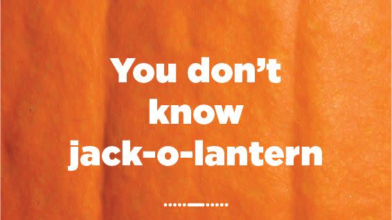 you don't know jack o lantern