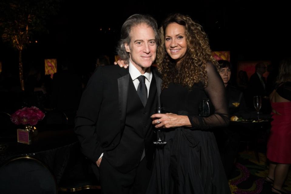 Richard Lewis and Joyce Lapinsky at HBO’s Post Emmy Awards Reception in LA in 2018. Getty Images