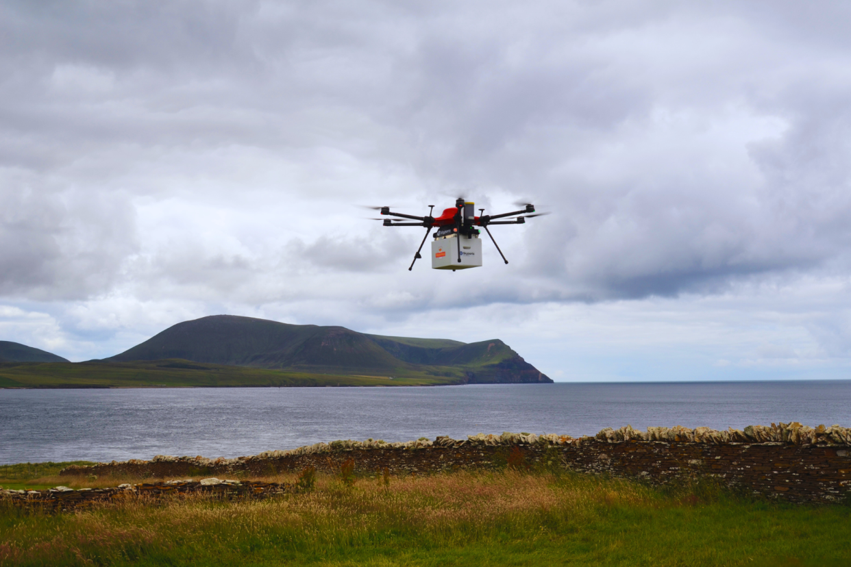 The drone delivery service will distribute mail between three Orkney islands (Royal Mail).