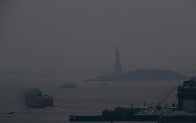 Western Wildfires Statue of Liberty